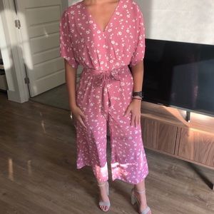 Pink Floral Jumpsuit